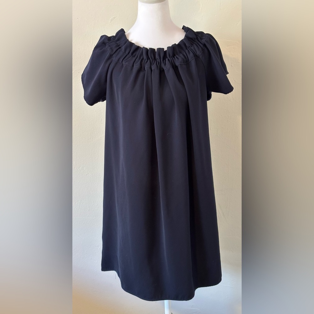 🌸 Pleione Off-the-Shoulder Navy Blue Mini Dress Women’s Size Large